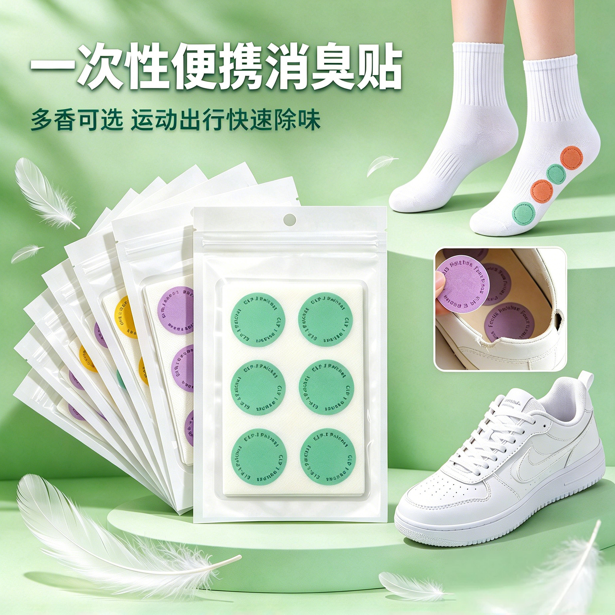 新款香薰贴贴衣服鞋子去异味香氛片无纺布香薰除味学生鞋袜除臭