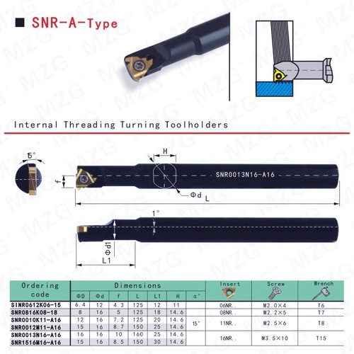 MZG数控内螺纹车刀杆SNR00 08K08 10K11 12M11 16Q 20R 25S 16 22