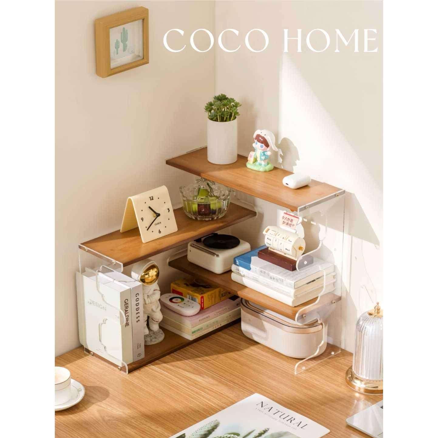 COCO HOME 桌面置物架书架子转角水杯收纳多层学生台面小型家用书,收纳整理,书桌收纳置物架,淘宝优惠券,粉丝福利购,淘宝优惠卷