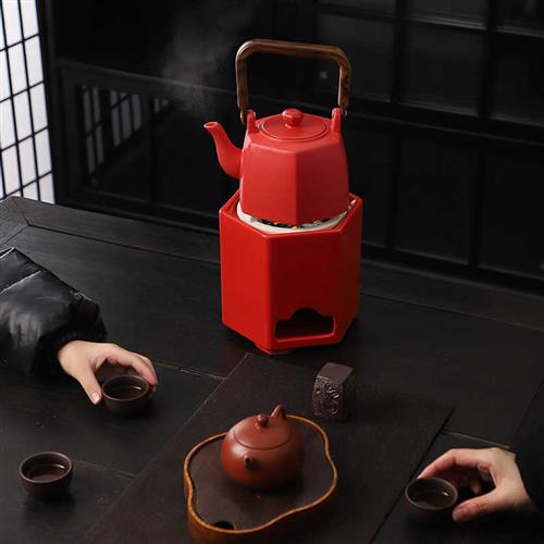 围炉煮茶古法炭火炉煮茶壶室内z家用全套陶壶明火碳火烤茶小烧水