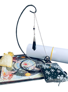 极速鱼籽铺天然水晶项链s摆子吊坠入门套装白紫粉茶黄水晶黑曜石