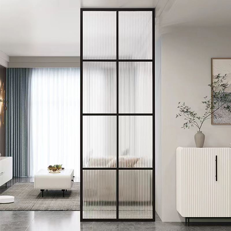 极速厂家直供酒店家用客厅不锈钢屏F风玻璃屏风现代简约中式客厅