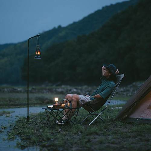 极速挪客折叠铝管灯架户外露营帐篷灯O灯杆野营照明灯支架