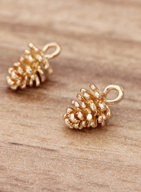 极速20pcs/lot 12*7mm Alloy Bijou Pinecone PenQdants Charms D