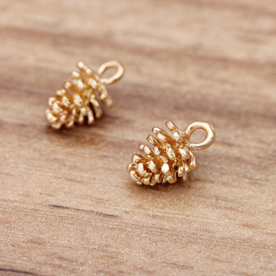 极速20pcs/lot 12*7mm Alloy Bijou Pinecone PenQdants Charms D