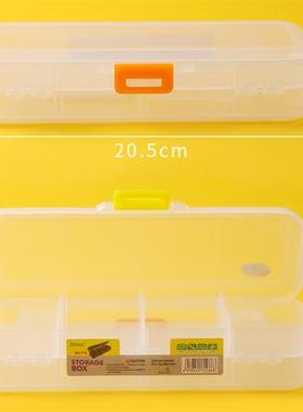 极速NEW Transparent Pencil Cazse 2 Layer Pen Box Pencilcase