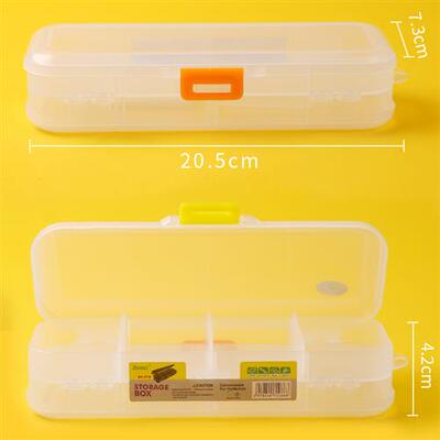 极速NEW Transparent Pencil Cazse 2 Layer Pen Box Pencilcase