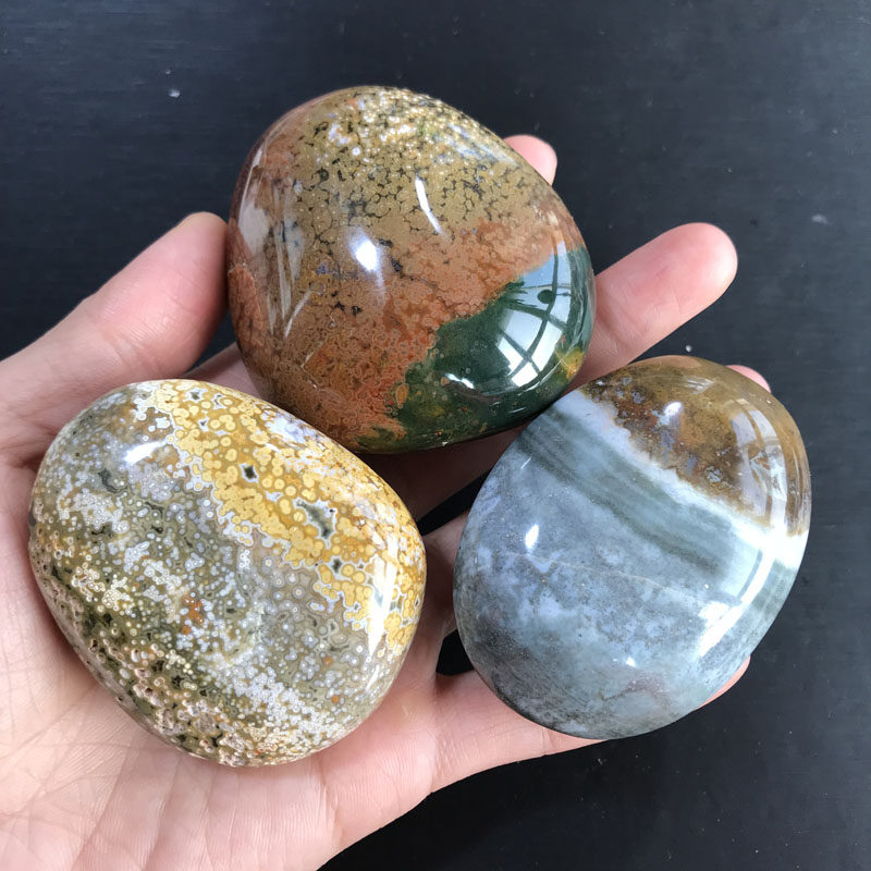 极速天然水晶原石海洋碧玉手把玩件海洋碧玉原石打V磨件海洋玛瑙