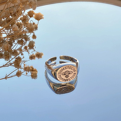 极速Retro Simple Styple Saturn Rings For Women Men Fashion S