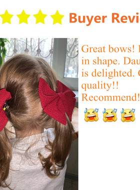 极速2pcs/dset 5Inch Big Waffle Bow Hair Clips Handmade Hairp