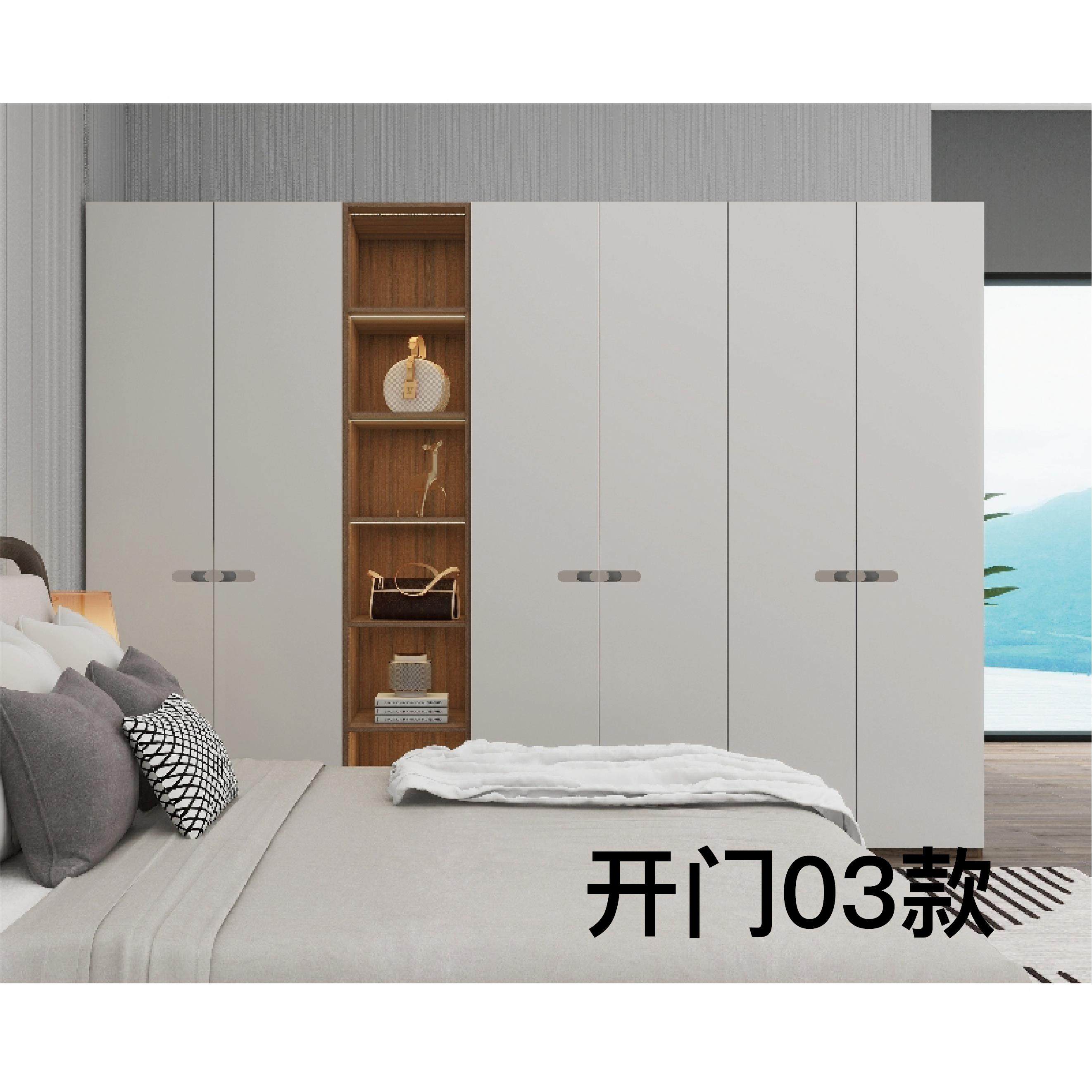 华鹤模块化多功能组合衣柜意式现代简约风格双饰面开门03款九种花