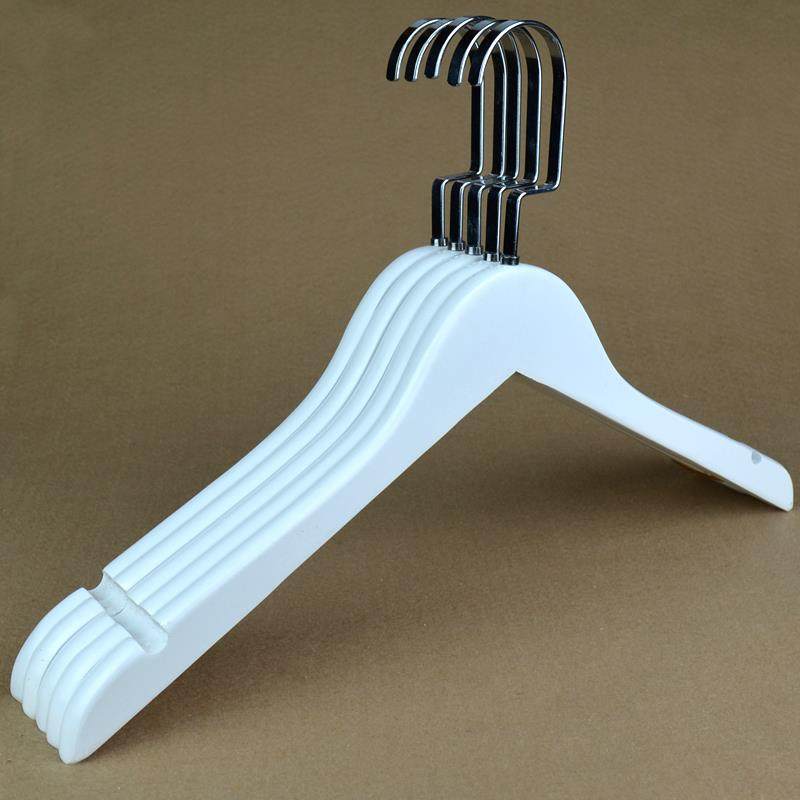 实木衣架白色服装店木质衣架无痕衣撑裤架扁钩酒店防滑衣挂 包艺
