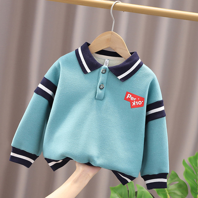 男童卫衣加绒婴儿童长袖打底衫