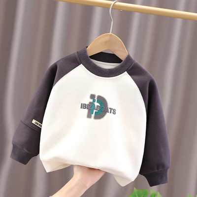 儿童加绒卫衣男童加厚秋冬装