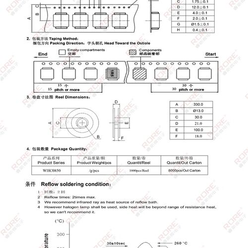 一体成型贴片功率电感WHC0850(8*8*5) 1R0/2R2/4R7/10/15/22/33UH