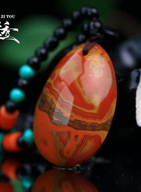 天然项链姿透饰品战国红玛瑙