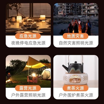 应急防灾蜡烛家用无烟无味停电专用备用灯地震战备救援包防风腊烛