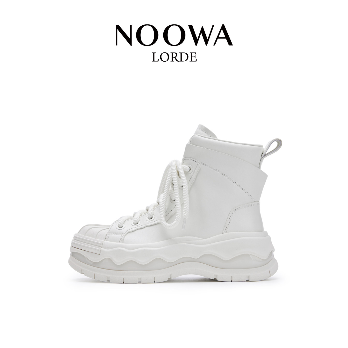 NOOWA贝壳头厚底板鞋女2025秋季新款时尚百搭真皮增高舒适休闲鞋,女鞋,休闲板鞋,淘宝优惠券,粉丝福利购,淘宝优惠卷