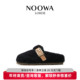 新款 NOOWA厚底毛毛穆勒鞋 女2025秋季 复古百搭圆头舒适轻便包头拖