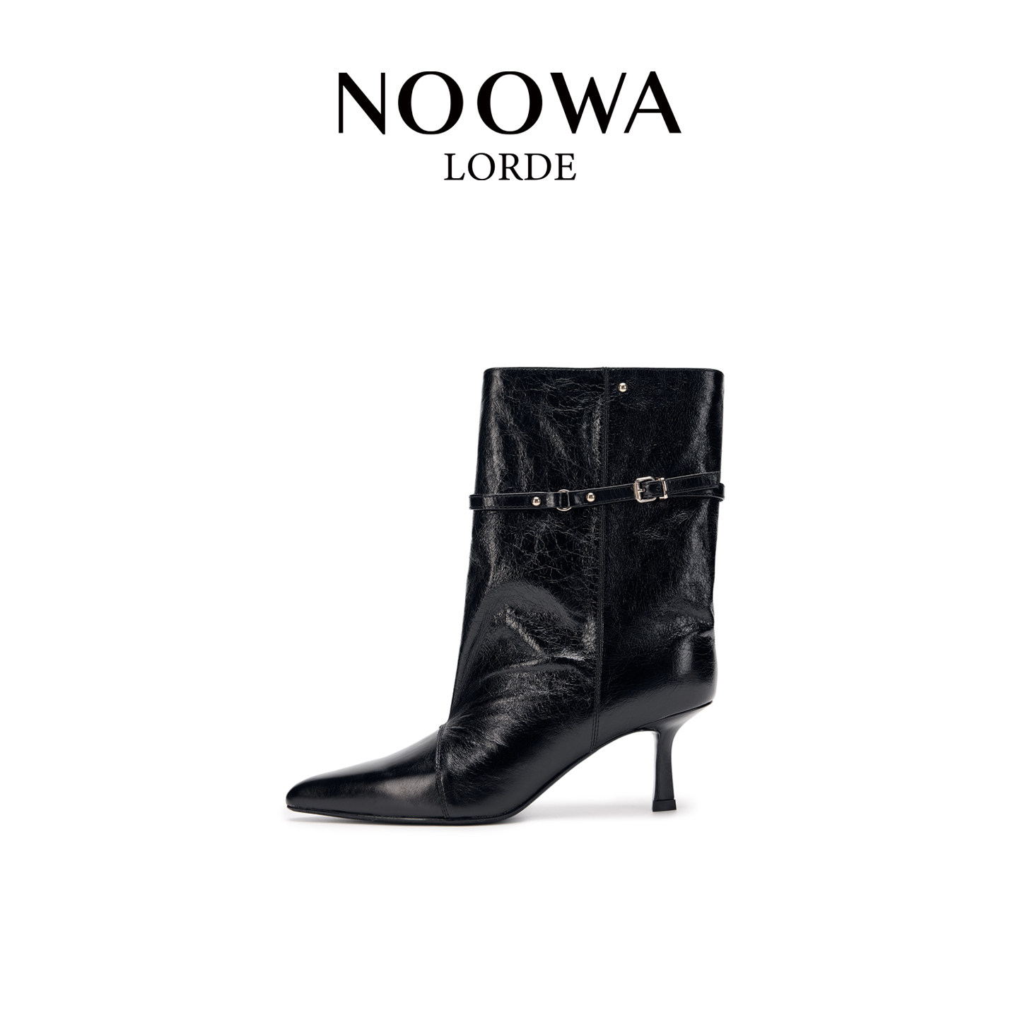 专柜同款尖头时尚复古增高时装靴