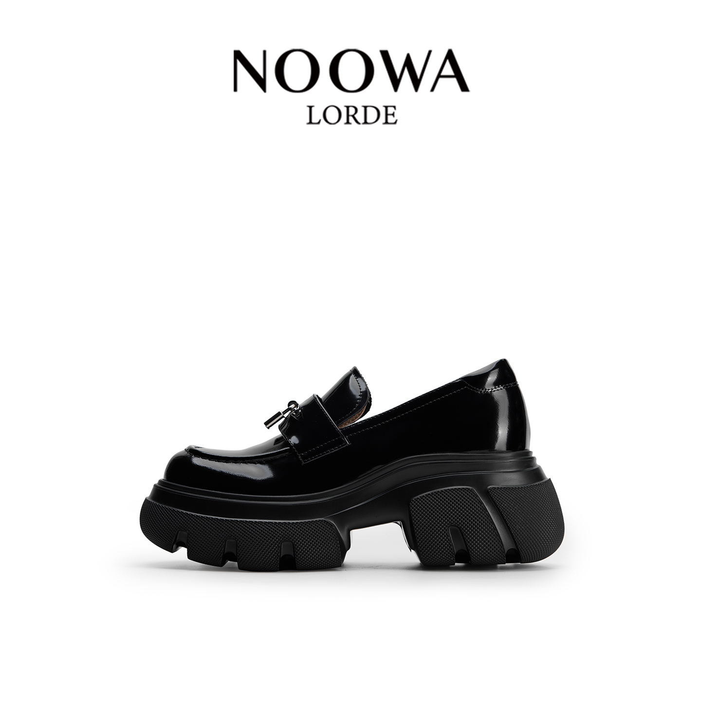 NOOWA专柜同款厚底乐福鞋女2025款舒适软底真皮增高时尚轻便单鞋