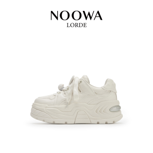 休闲鞋 真皮透气增高百搭时尚 女2026秋新款 NOOWA设计师厚底小白鞋