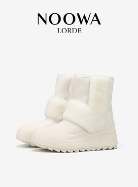 NOOWA专柜厚底短靴轻微瑕疵处理品超值雪地靴清货体验款