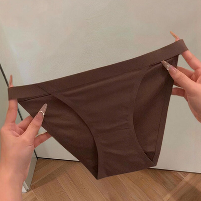低腰高开叉女士冰丝无痕内裤女2025新款纯棉裆夏季薄款舒适三角裤