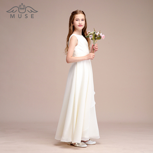 儿童音乐会管弦乐团舞台演出服女童钢琴表演礼服裙小学生朗诵独唱