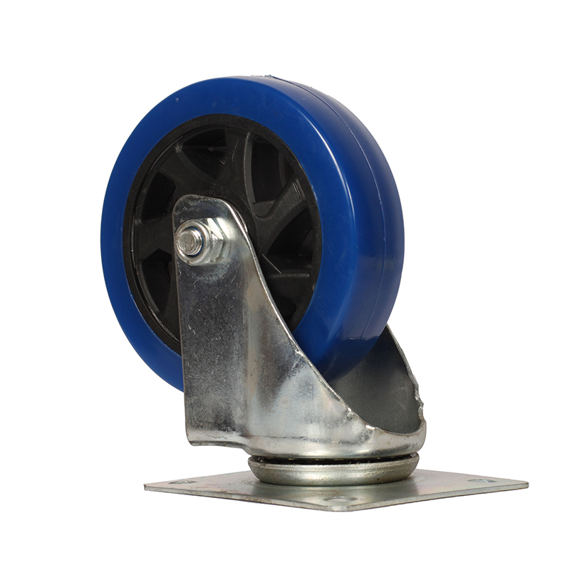 大号小号塑料平板车轮 4寸5寸定向万向轮橡胶静音轮推车轮手推车