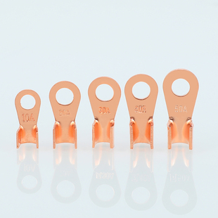 纯紫铜加厚国标开口鼻600A铜线耳铜线鼻子铜接头铜接线端子连接器