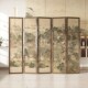 屏风隔断客厅入户玄关家用新中式 饰折叠布艺可移动折屏山水 古典装