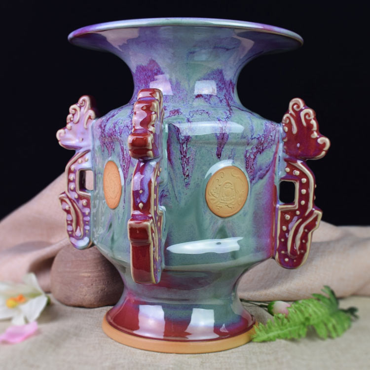 河南禹州神垕钧窑瓷非景德镇陶瓷器家用花瓶艺术品客厅办公室摆件