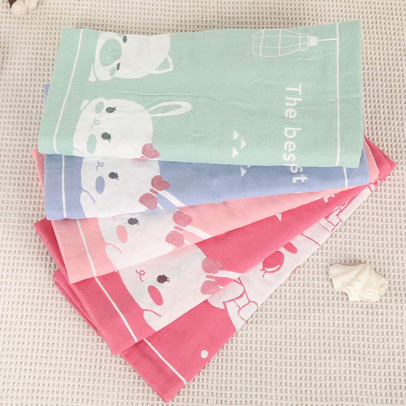 三琪两层小纱布枕套儿童夹棉加厚卡通纯棉4060一条装枕头套小孩