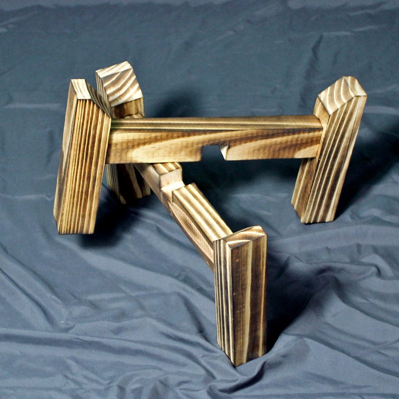 古法鱼缸底座实木生态水缸支架酒坛架子十字增高木架底托置物架盆