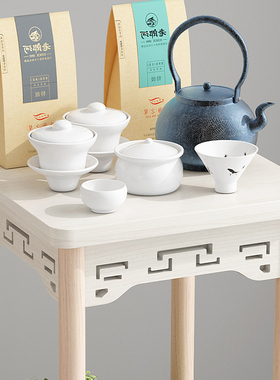 白色欧式小茶几沙发角几实木花几台边几电话客厅正方形茶几小方桌