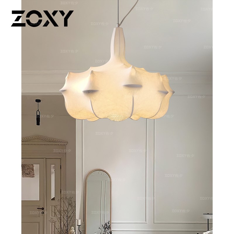 zoxy佐夕 意大利蚕丝客厅吊灯侘寂风主卧室法式设计师款民宿餐厅