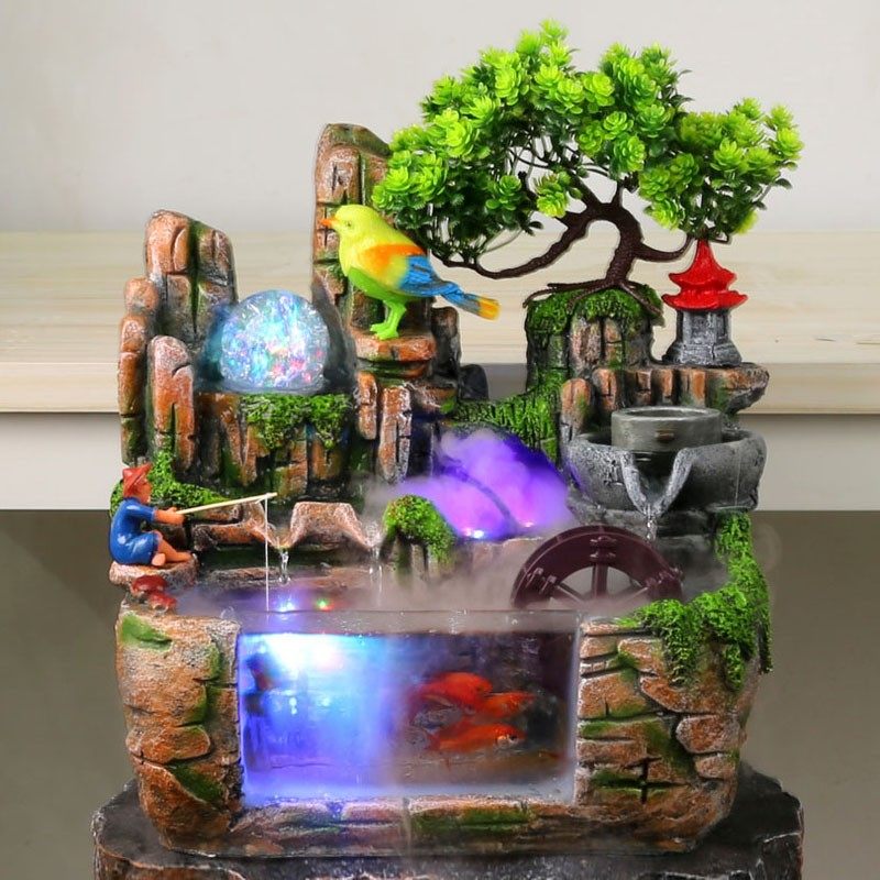 鱼缸造景客厅迷你小型自循环流水瀑布带氧气桌面创意家用招财鱼缸,宠物/宠物食品及用品,桌面缸,淘宝优惠券,粉丝福利购,淘宝优惠卷