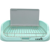 狗狗厕所小型犬专用尿盆防踩屎便盆不锈钢带墙公狗厕所狗砂盆