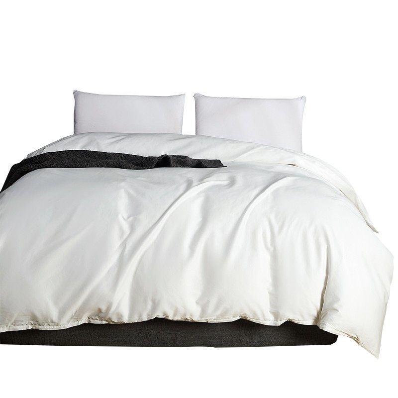 贡缎60支埃及长绒棉全棉酒店纯白色被套纯棉被罩单件200*230双人