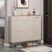 鞋 柜奶油风 柜门口超薄翻斗简约大容量多层储物收纳入户玄关鞋