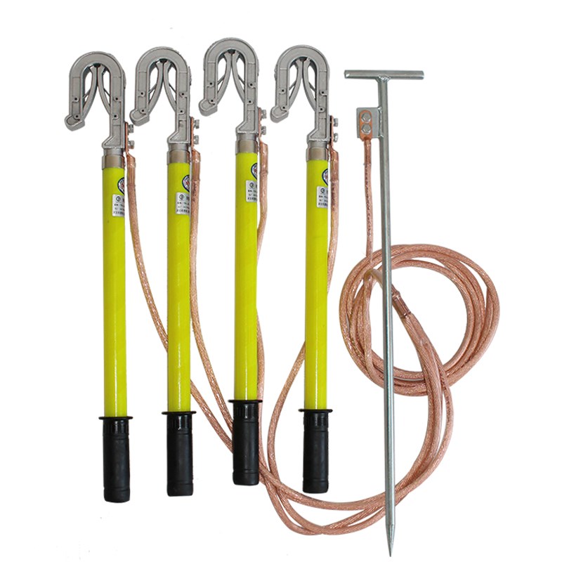 低压接地线接地棒黄绿针25平方接地软铜线接地针接地极电力接地钉