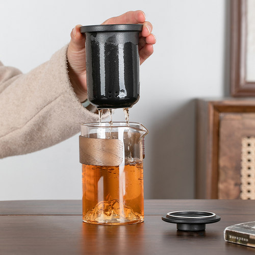 便携式旅行茶具套装礼品户外泡茶壶茶杯收纳包露营快客杯一壶四杯