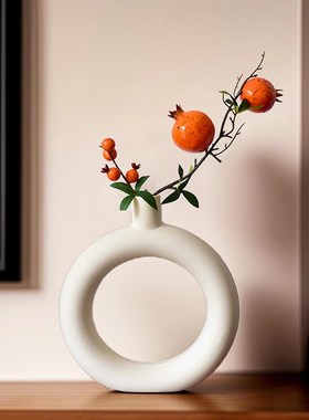 新中式禅意艺术客厅玄关柜家居装饰工艺品创意花瓶高级感桌面摆件