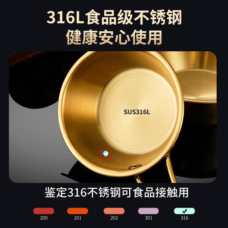 天猫正品304不锈钢韩式米酒碗带手柄把调料碗泡面碗户外露营食品