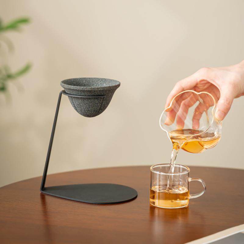 矿石无孔茶漏一体公道杯咖啡过滤器漏斗茶具配件陶瓷茶滤泡茶专用