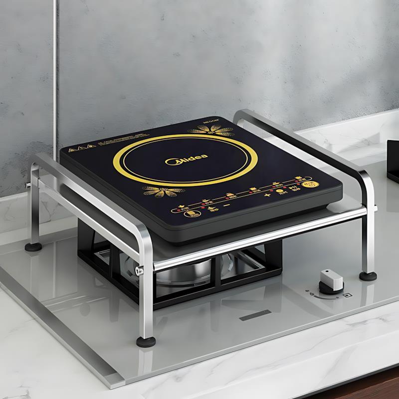 【行业热销】2025灶台盖板德国进口厨房置物架电磁炉架子不锈钢灶