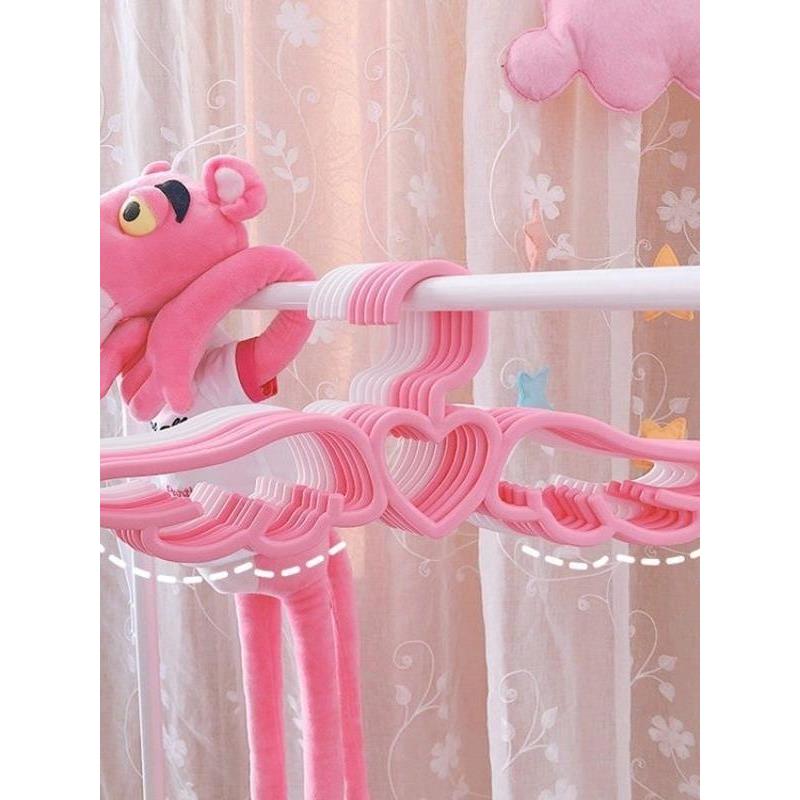 【天猫正品】粉色少女心家用无痕天使爱心翅膀衣架子宿舍可爱防滑