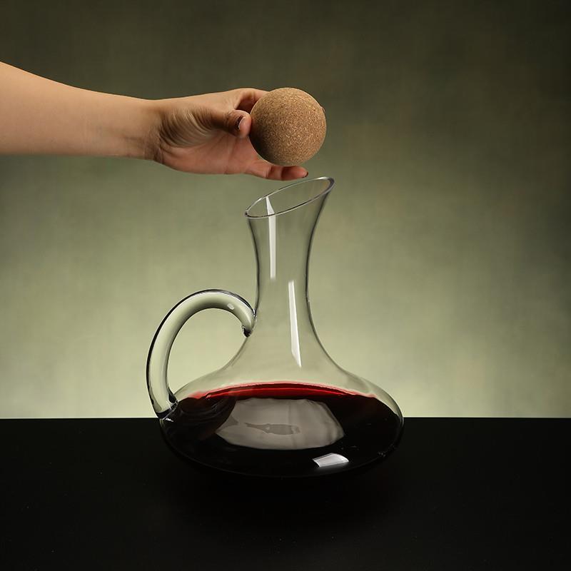 天猫正品醒酒器红酒塞人造水晶玻璃家用快速葡萄酒分酒器圆形防尘图片
