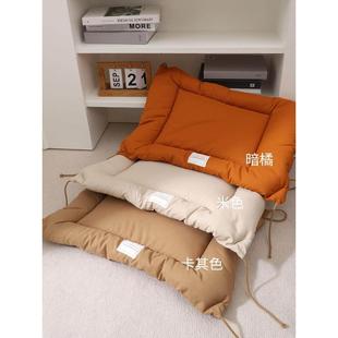 日本狗垫子防撕咬四季通用睡觉用加厚保暖可固定笼垫带绑带比熊雪